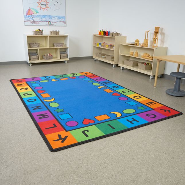 Classroom Shapes Seating Rug - 7'6" x 12'