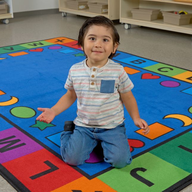 Classroom Shapes Seating Rug - 4' x 6'