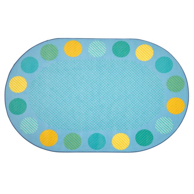 Tranquil Spots Oval Seating Rug - 4' x 6'