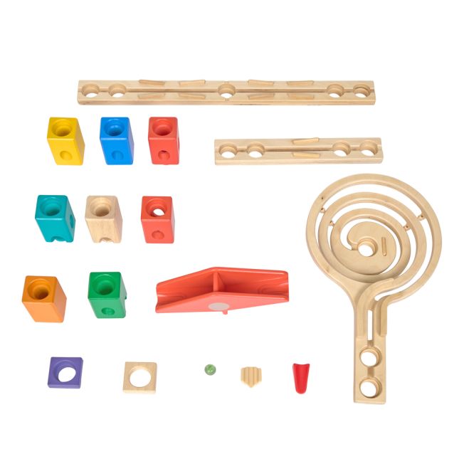 Quadrilla Vertigo Wooden Marble Ball Run - 134pcs