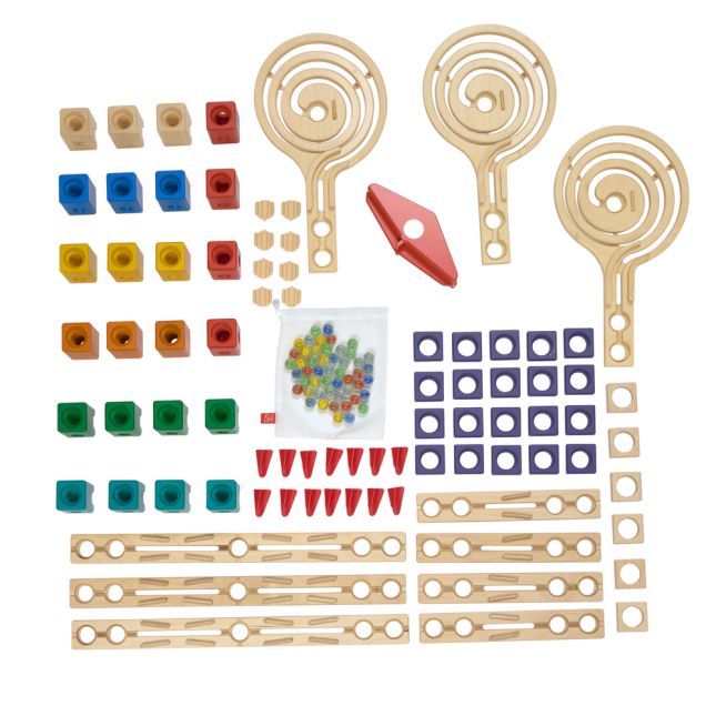 Quadrilla Vertigo Wooden Marble Ball Run - 134pcs