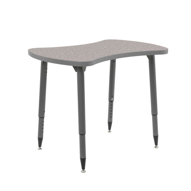 Adapte 25" x 37" Bowtie Thermofused Activity Table with Adjustable Tapered Legs -Gray/North Sea