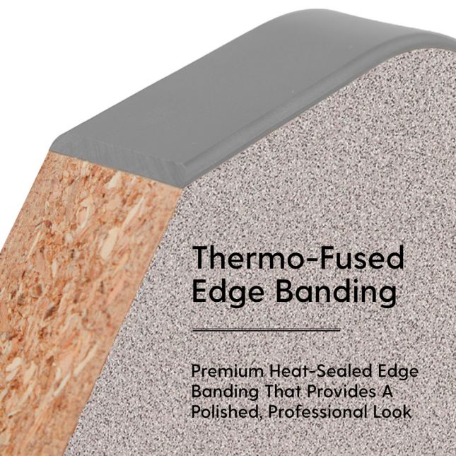 Adapte 25" x 37" Bowtie Thermofused Activity Table with Adjustable Tapered Legs -Gray/North Sea