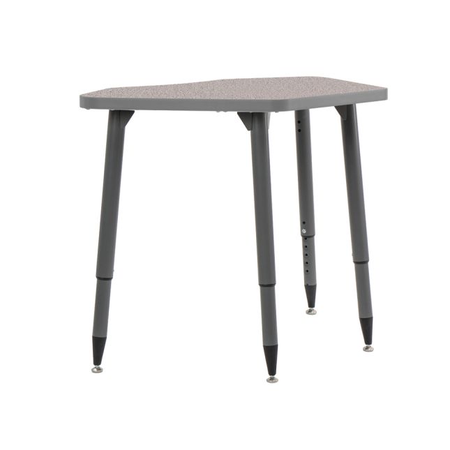Adapte 24" x 36" Petal Thermofused Activity Table with Adjustable Tapered Legs - Gray/North Sea