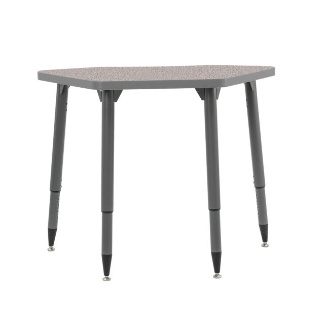 Adapte 24" x 36" Petal Thermofused Activity Table with Adjustable Tapered Legs - Gray/North Sea