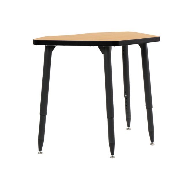 Adapte 24" x 36" Petal Thermofused Activity Table with Adjustable Tapered Legs - Maple/Black