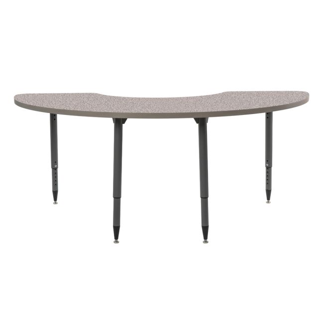 Adapte 24" x 36" Petal Thermofused Activity Table with Adjustable Tapered Legs - Pasadena Oak/Black