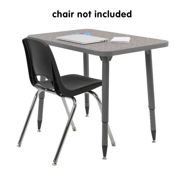 Adapte 24" x 36" Rectangle Thermofused Activity Table with Adjustable Tapered Legs - Gray/North Sea