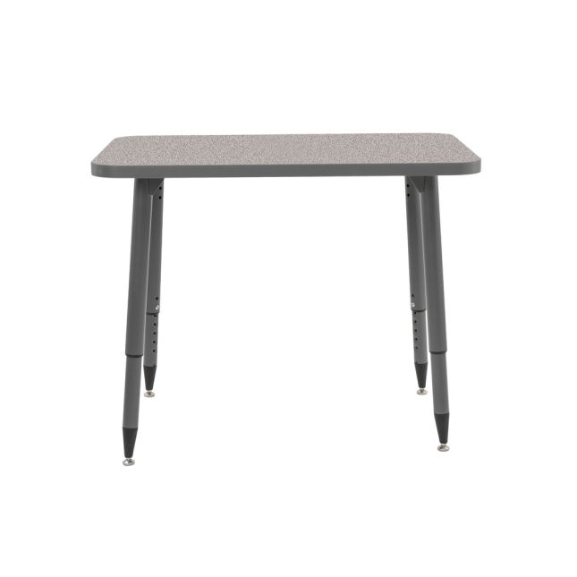 Adapte 24" x 36" Rectangle Thermofused Activity Table with Adjustable Tapered Legs - Gray/North Sea
