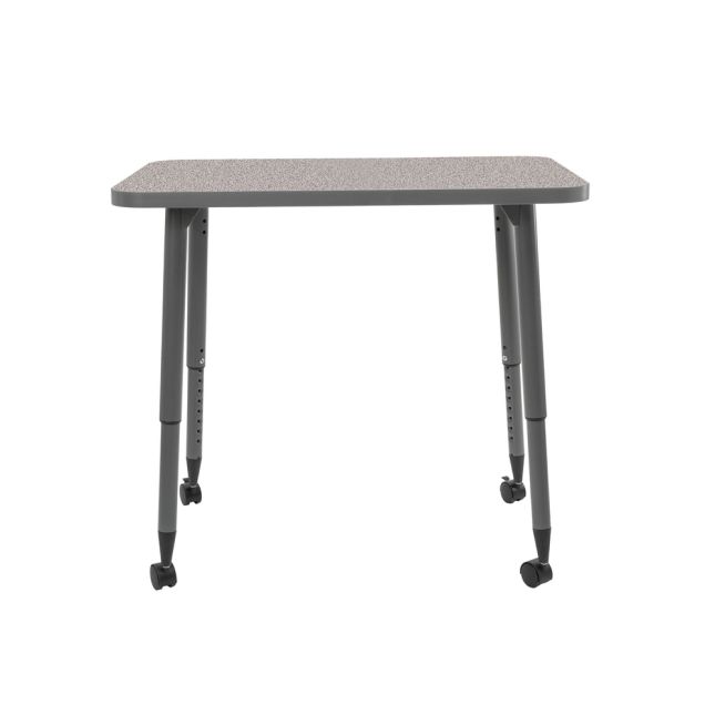 Adapte 24" x 36" Rectangle Thermofused Activity Table with Adjustable Tapered Legs - Gray/North Sea