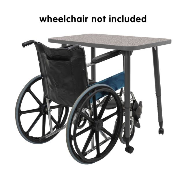 Adapte 24" x 36" Rectangle Thermofused Activity Table with Adjustable Tapered Legs - Gray/North Sea