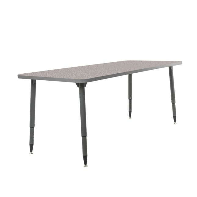 Adapte 30" x 72" Rectangle Activity Table with Adjustable Tapered Legs - Gray/North Sea