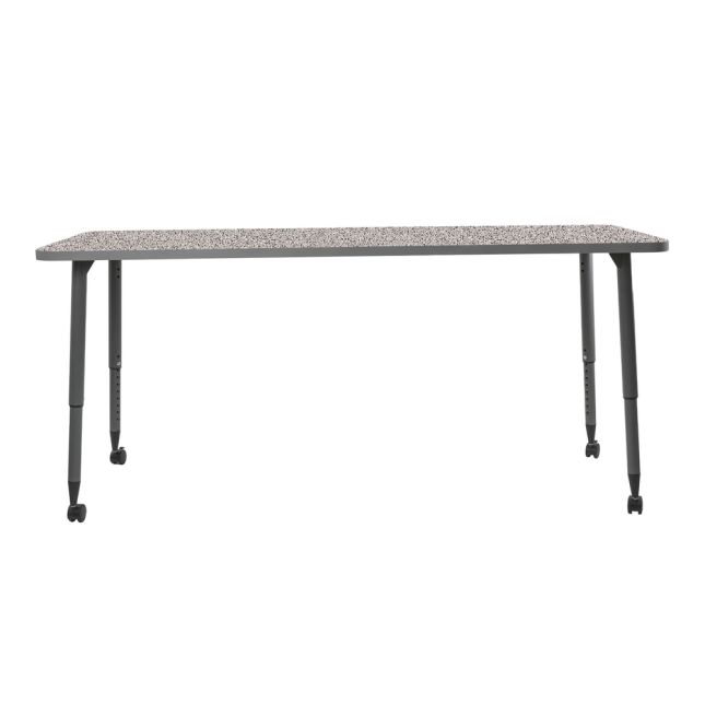 Adapte 30" x 72" Rectangle Activity Table with Adjustable Tapered Legs - Gray/North Sea