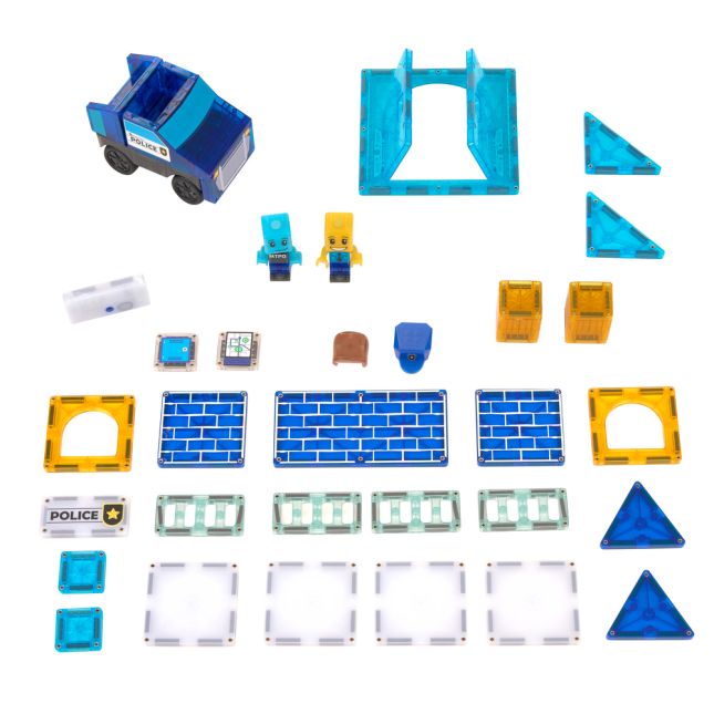 MAGNA-TILES® Police Station™ - 35 pieces