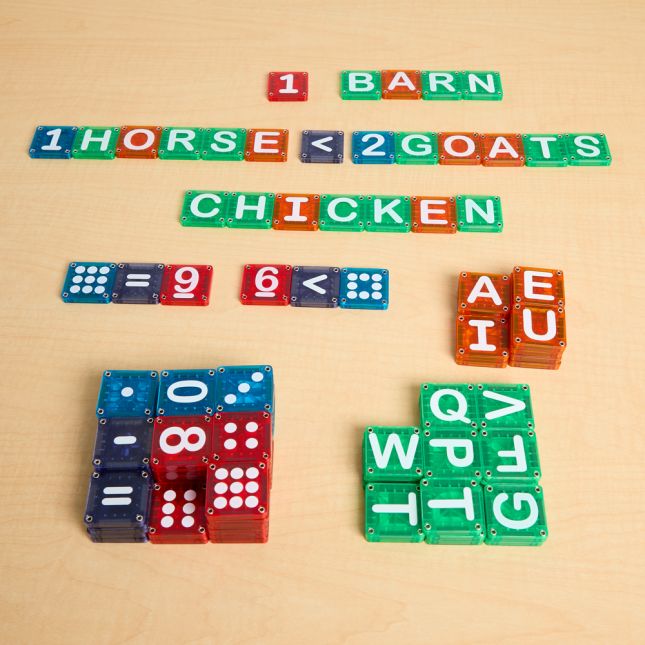 MAGNA-TILES® microMAGS Learn Letters and Numbers™ - 112pcs