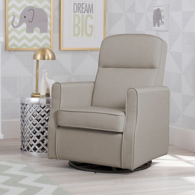 Blair Slim Nursery Glider Swivel Rocker Chair - Taupe