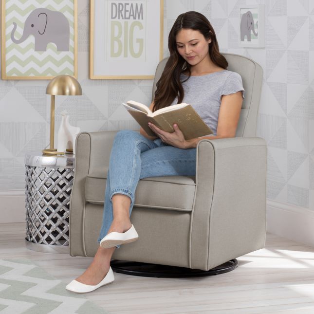 Blair Slim Nursery Glider Swivel Rocker Chair - Taupe