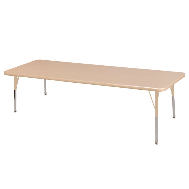 30" x 72" Rectangle La Madera Activity Table with Standard Legs - Maple/Sand