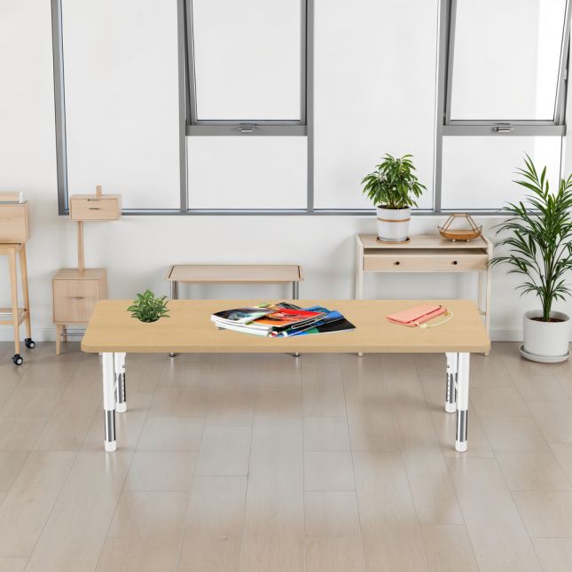 30" x 72" Rectangle Activity Table with Adjustable Chunky Legs