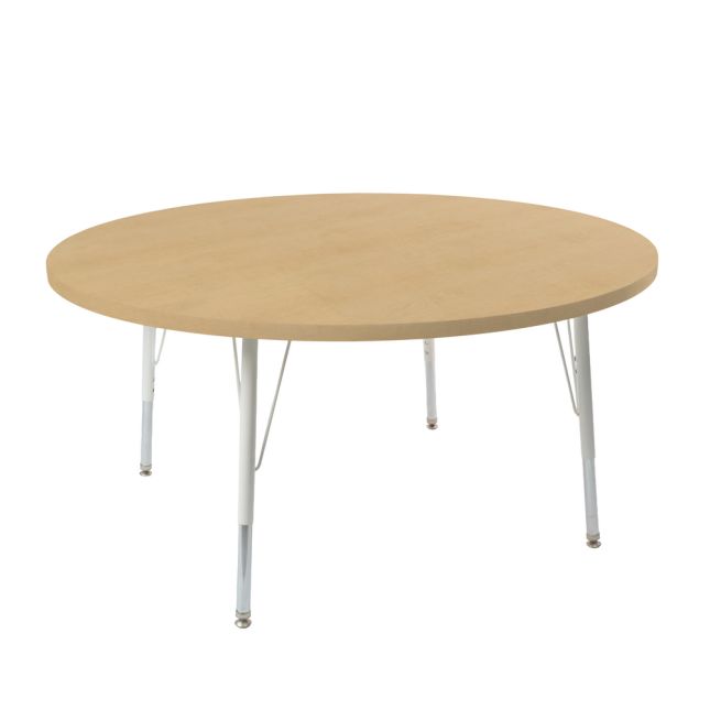 48" Round Activity Table with Standard Legs - Maple/White