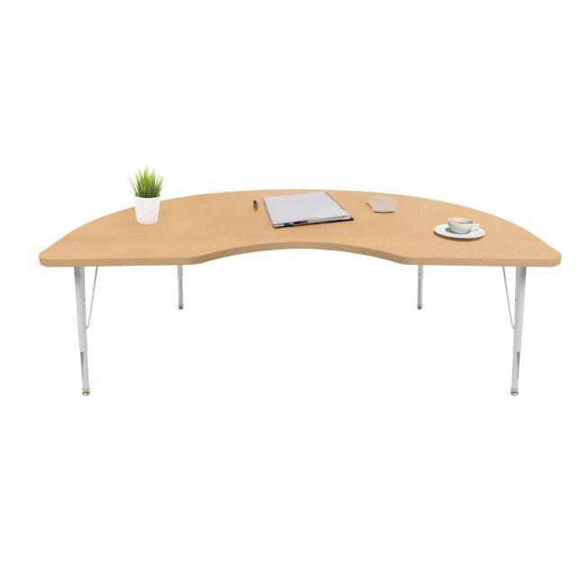 48" x 72" Kidney Activity Table with Standard Legs - Maple/White