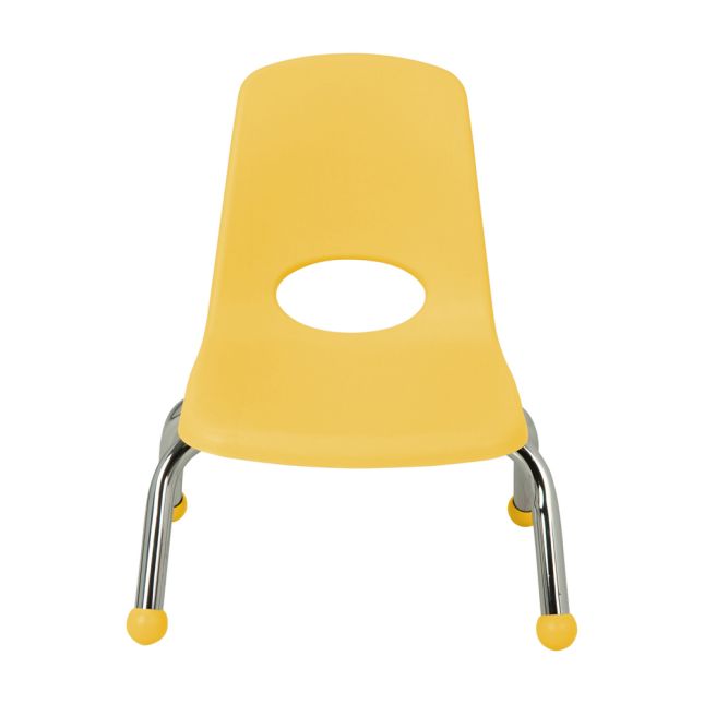 8" Stack Chair with Ball Glides, 6-Piece - Yellow