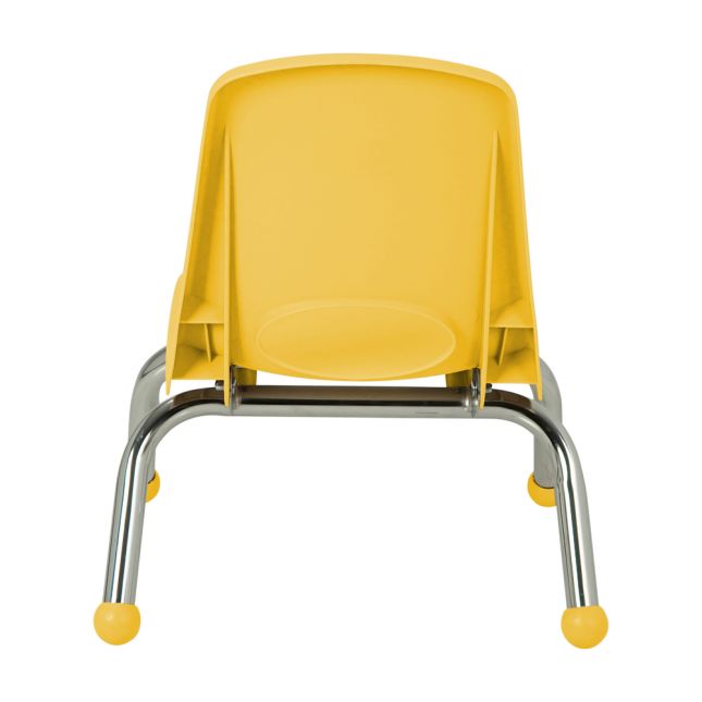 8" Stack Chair with Ball Glides, 6-Piece - Yellow