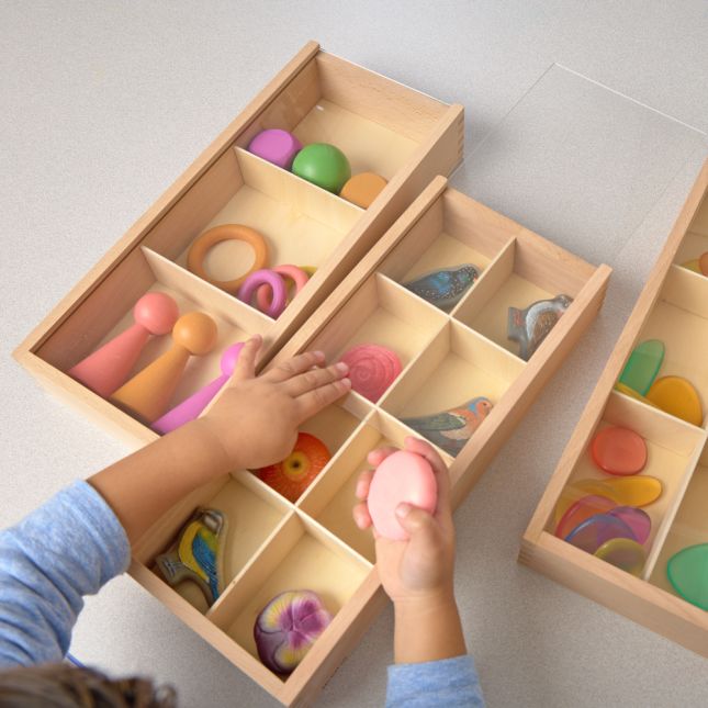 Wooden Discovery Boxes 14" x 6" - Set