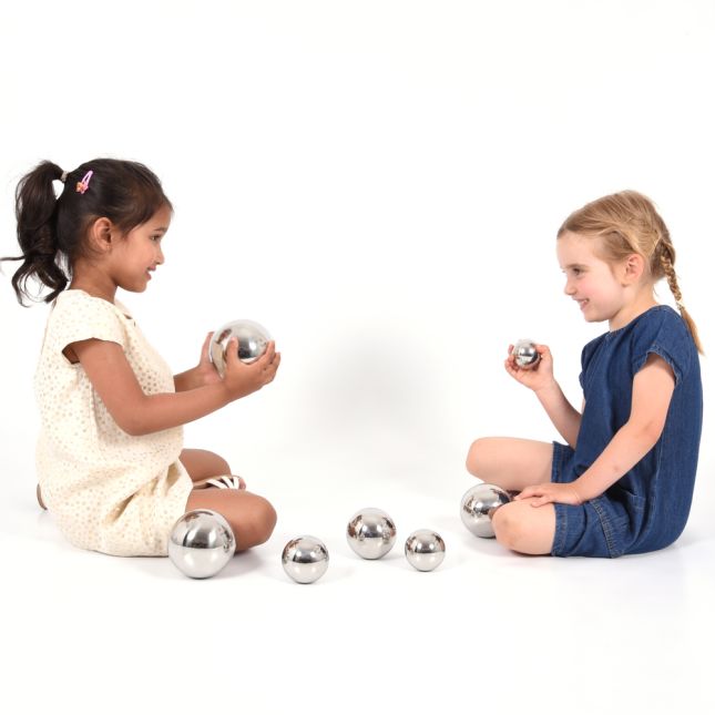 Sensory Reflective Sound Balls - Silver Set of 7