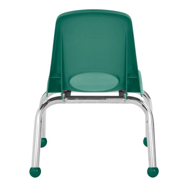 10" Stack Chair with Ball Glides, 6-Piece - Green