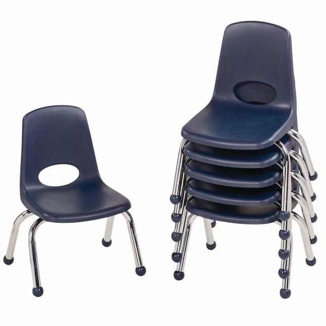 10" Stack Chair with Ball Glides, 6-Piece