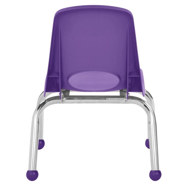 10" Stack Chair with Ball Glides, 6-Piece - Purple