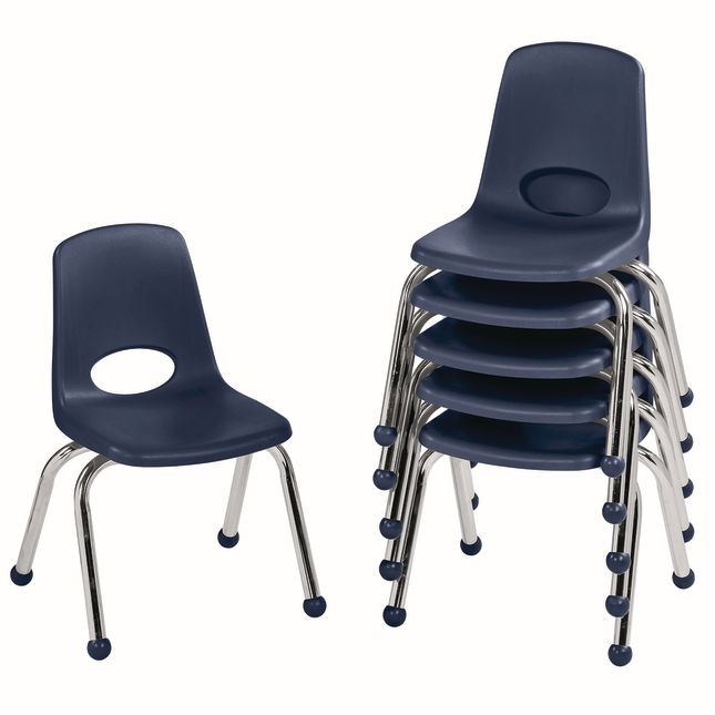 12" Stack Chair with Ball Glides, 6-Pack