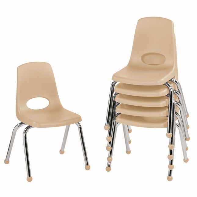 14" Stack Chair with Ball Glides, 6-Pack
