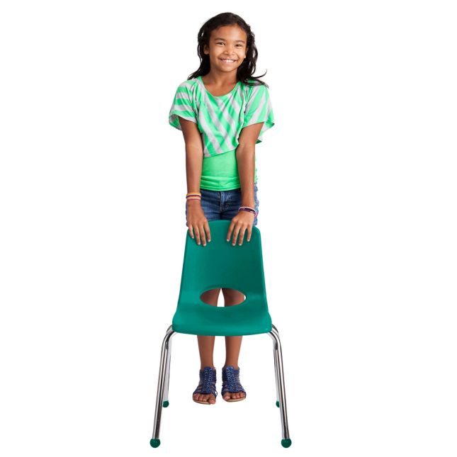 16" Stack Chair with Ball Glides - Set of 6 - Green
