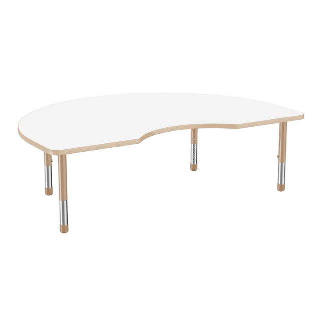 48" x 72" Kidney Dry-Erase Activity Table with Adjustable Chunky Legs - Whiteboard/Sand