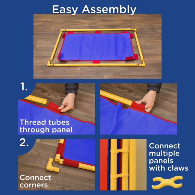 Children's Factory® Rectangle PlayPanel® Room Divider - Set of 3 - Blue