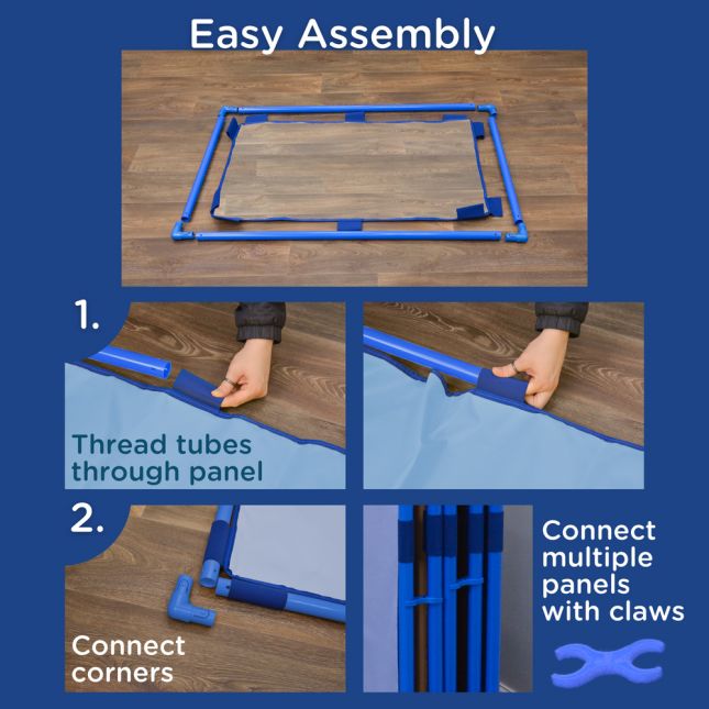 Children's Factory® Rectangle PlayPanel® Room Divider - Set of 3 - Clear