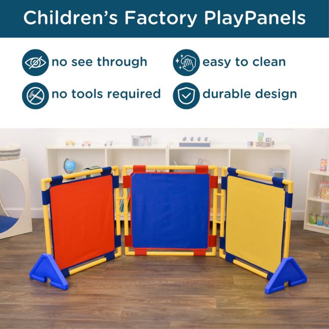 Children's Factory® PlayPanels® 3-Panel Room Divider - Rainbow