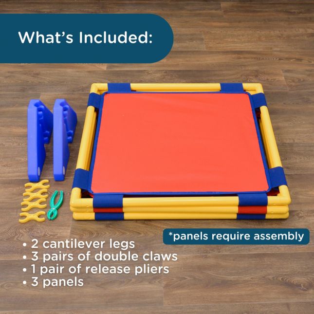 Children's Factory® PlayPanels® 3-Panel Room Divider - Rainbow