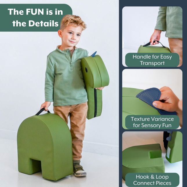 Children's Factory® Spike the Dino Soft Play Seat