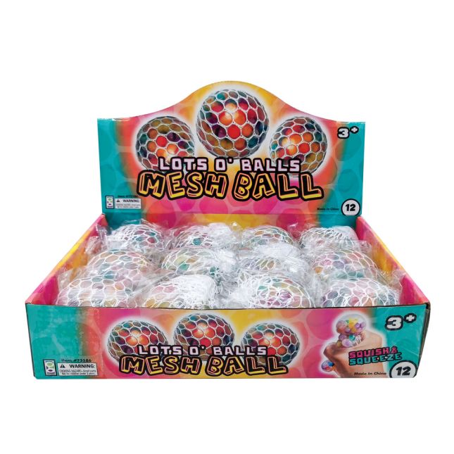 Mini Rainbow Mesh Squeeze Balls - 12 balls