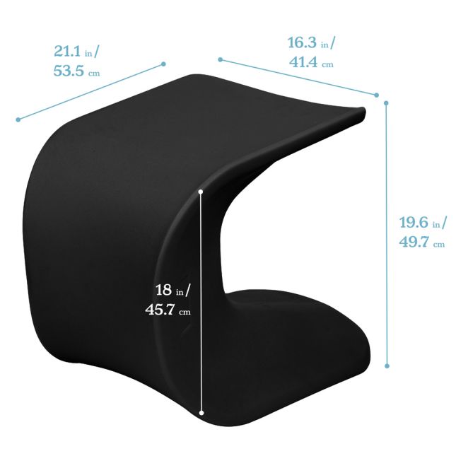 18" Wave Stool - Black