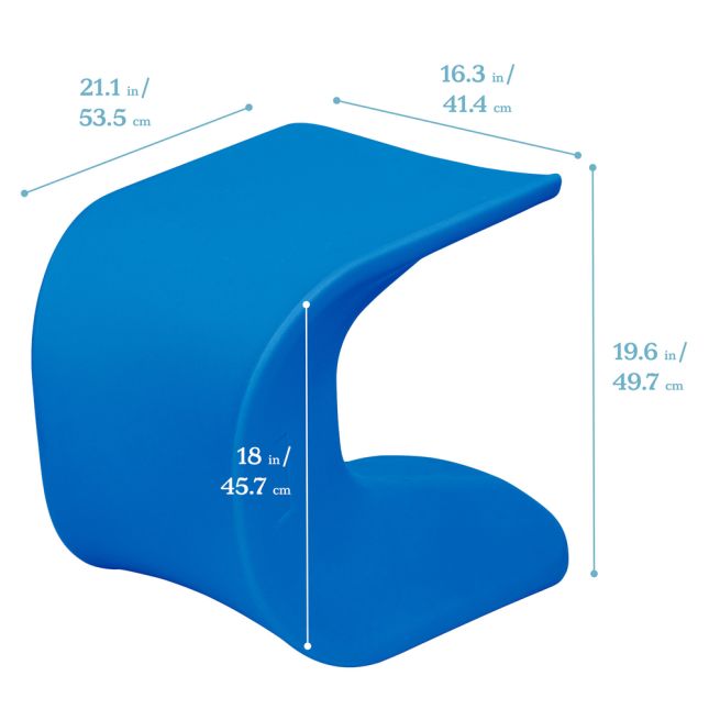 18" Wave Stool - Blue