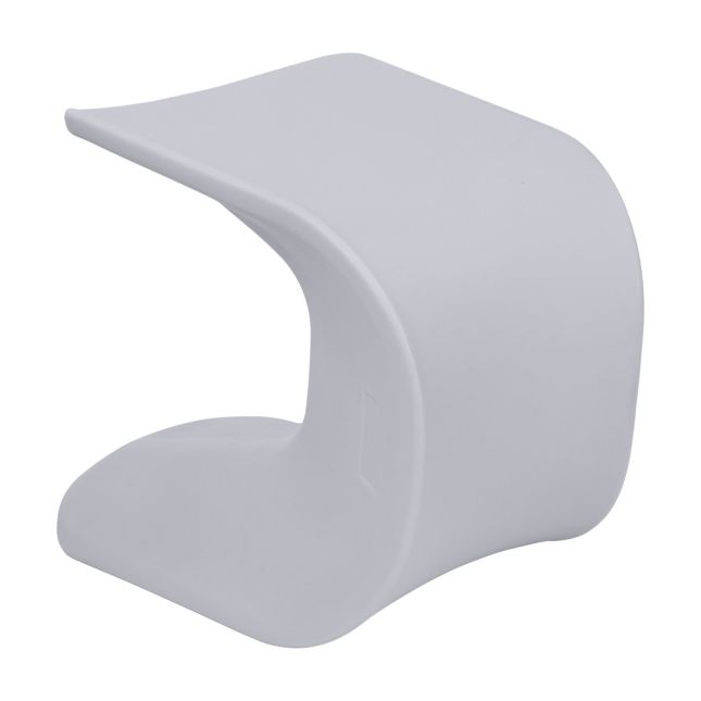 18" Wave Stool - Light Grey