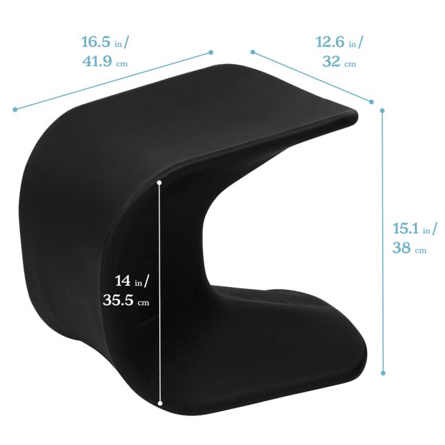 14" Wave Stool 2 Pack - Black