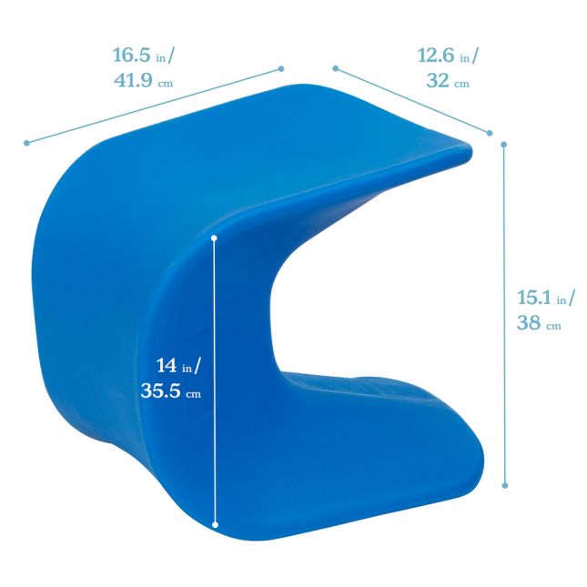 14" Wave Stool 2 Pack - Blue