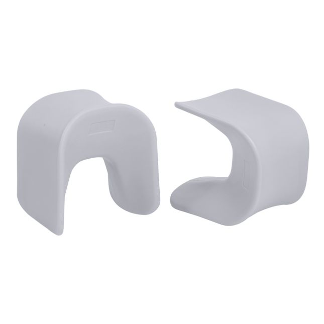 14" Wave Stool 2 Pack - Light Grey