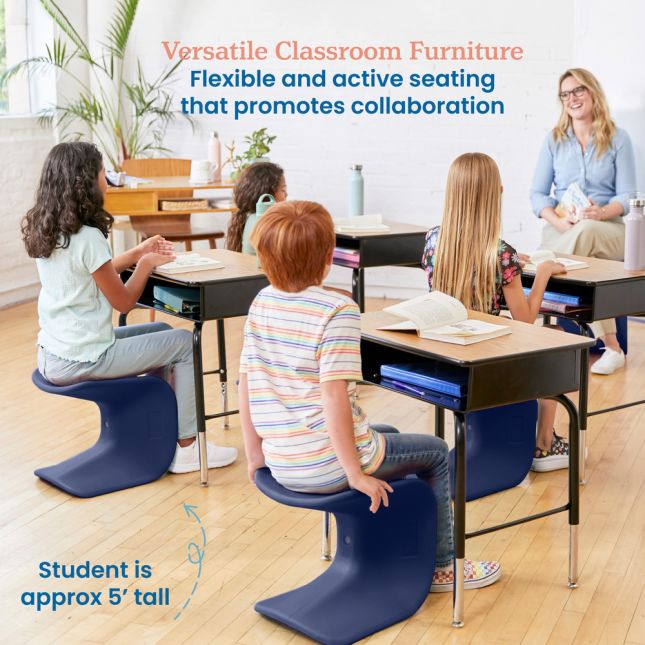 14" Wave Stool 2 Pack - Navy