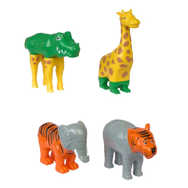 Magnetic Mix or Match Jungle Animals – 4-Piece Magnetic Animal Set